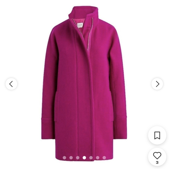 J. Crew Women's Fuchsia City Coat - Picture 3 of 6